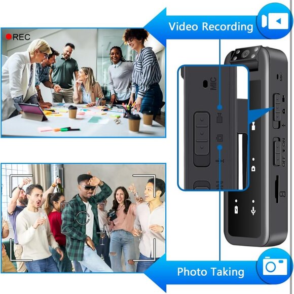 NEW 1080P 128GB Mini Video Camera with Audio & Video Recording, IR Night Vision - Picture 5 of 6